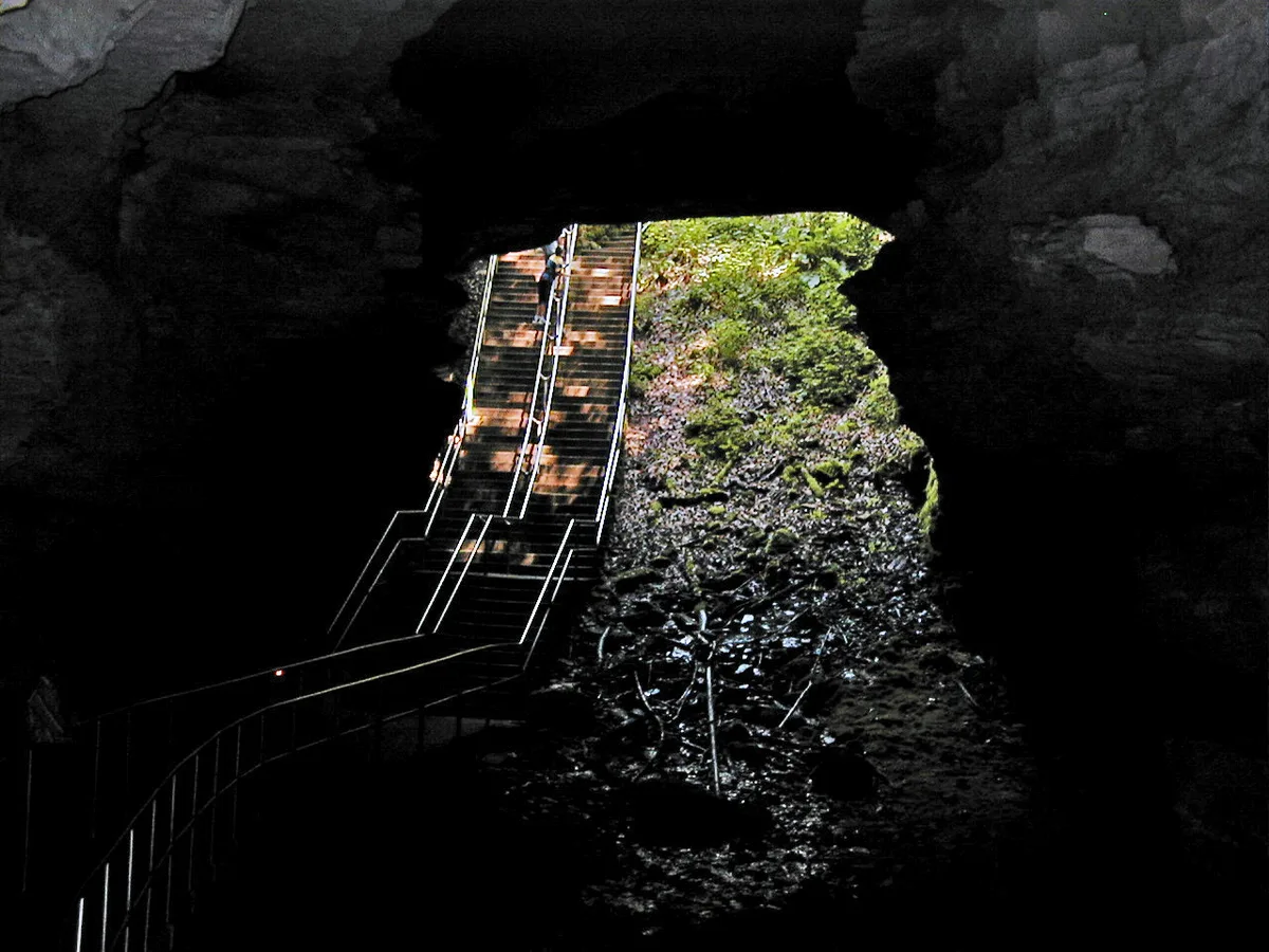 Cave formations on the Frozen Niagara section of Mammoth Cave National Park, Kentucky — 2